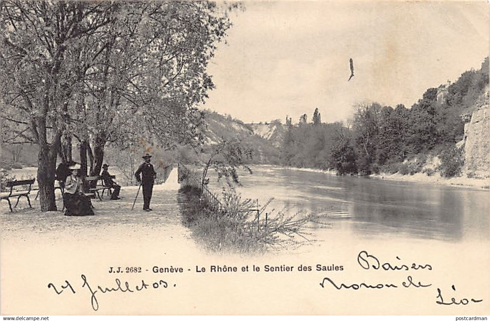 Génève - Le Rhône et le Sentier des Saules