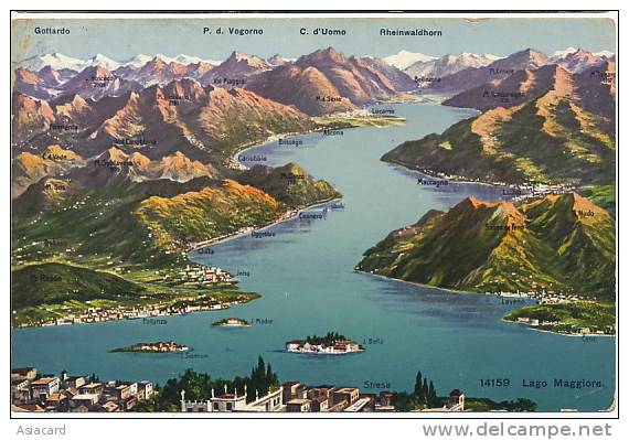 Geographical Map , Pallanza, Laveno, Cerro, Canero, Stresa, Canobbio, Mark Hotel Strauss