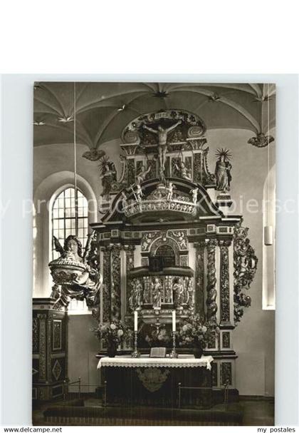 72390038 Ahrensburg Schlosskirche innen Barockaltar Ahrensburg