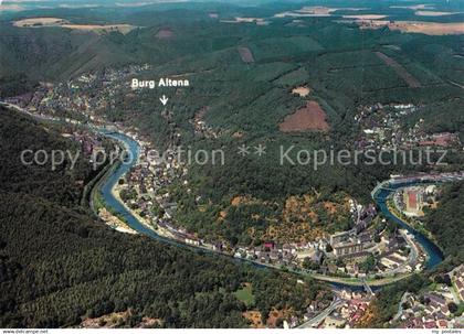 Altena Lenne Fliegeraufnahme mit Burg Altena