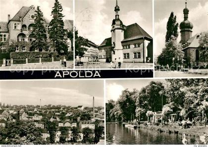 43367536 Apolda Carolinenheim Rathaus Martinskirche uebersicht Lohteich Apolda