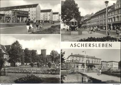 70886829 Aschersleben Aschersleben Kosmonautenviertel Rosarium Markt Hennebrunne