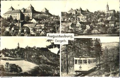 70100753 Augustusburg Augustusburg Burg Kirche Bahn x 1959 Augustusburg