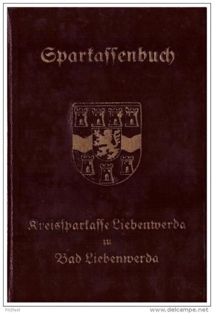 Sparbuch der Sparkasse in Bad Liebenwerda , 1943 - 1944 , Lehnitz , Bank !!!