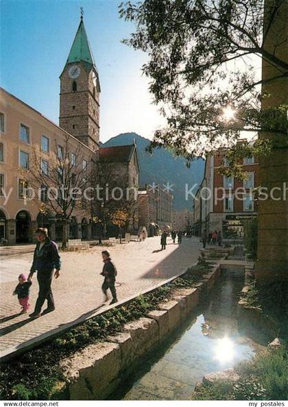 73181613 Bad Reichenhall Stadtbach Poststrasse aegidikirche Bad Reichenhall