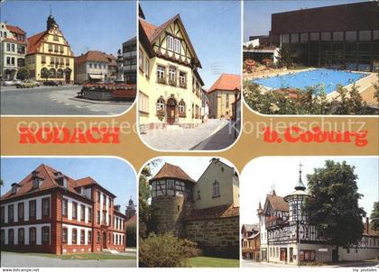 72254637 Rodach Coburg Rathaus Marktplatz Jagdschloss Schwimmbad Bad Rodach