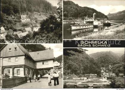 72474091 Schmilka Teilansichten Dorfstrasse Dampferanlegestelle Elbe Schmilka