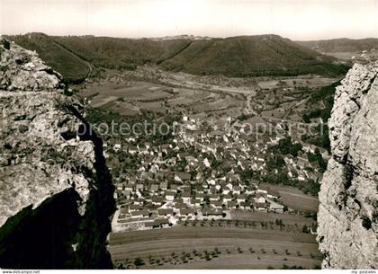 43348971 Bad ueberkingen Blick von den Felsen ins Filstal Bad ueberkingen