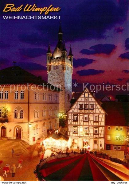 73179899 Bad Wimpfen Weihnachtsmarkt Abendstimmung Bad Wimpfen