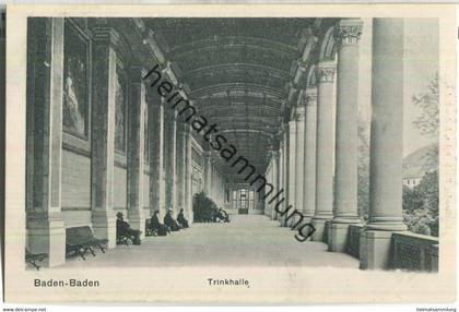 Baden-Baden - Trinkhalle - Verlag Friedr. Spies Baden-Baden 1910