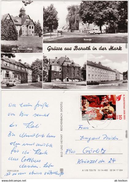 Baruth Mark Torstraße, Ernst-Thälmann-Platz, Schule, Luckenwalder Straße 1979