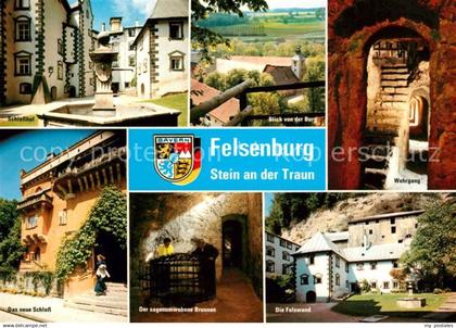 73260018 Stein Traun Felsenburg Schlosshof Felswand