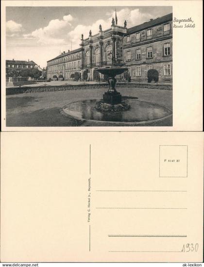 Ansichtskarte Bayreuth Bayreuth, Neues Schloß 1930