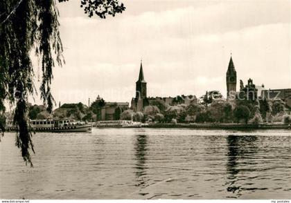 43371878 Koepenick Blick ueber die Dahme Kirchen Fahrgastschiffe Koepenick