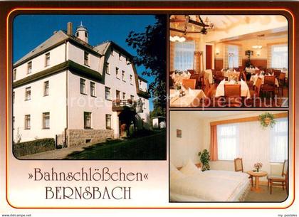 73741016 Bernsbach Gaststaette Pension Bahnschloesschen Gastraum Zimmer Bernsbac