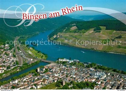 73196985 Bingen Rhein Fliegeraufnahme Bingen Rhein