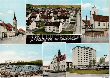 73853529 Boetzingen Teilansichten Wohnsiedlung Hochhaus Kirche Brunnen Freibad