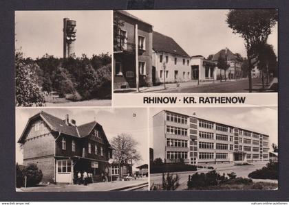 Ansichtskarte Rhinow Kr. Rathenow Brandenburg Bildung Juri Gagarin Schule