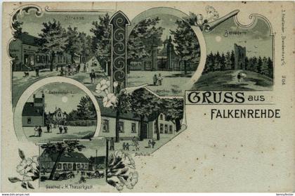 Gruss aus Falkenrehde - Litho - Ketzin