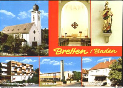 70115185 Bretten Baden Bretten Kirche Kindergarten Altenheim  o 1980