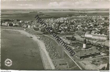 Büsum - Luftaufnahme - Foto-AK - Verlag Schöning & Co. Lübeck gel. 1957