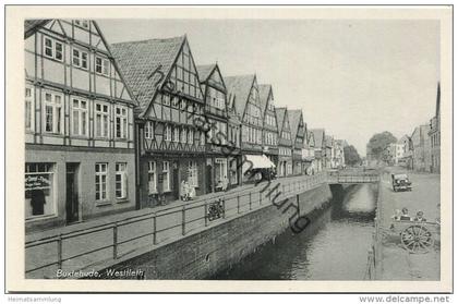 Buxtehude - Westfleth - Verlag C. Hausmann Buxtehude - Rückseite beschrieben