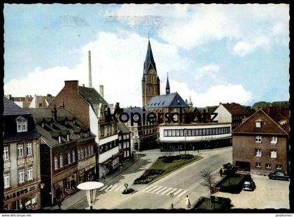 ÄLTERE POSTKARTE CASTROP-RAUXEL BIESKAMP WITTENER STRASSE LAMBERTIKIRCHE postcard cpa Ansichtskarte