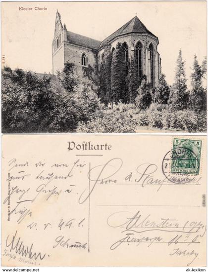 Chorin Kloster Chorin  Ansichtskarte  1907