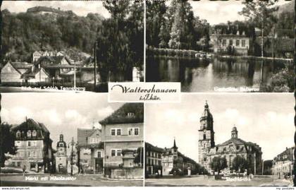 70082763 Waltershausen Waltershausen Gaststaette Schloss Markt Kirche x 1963