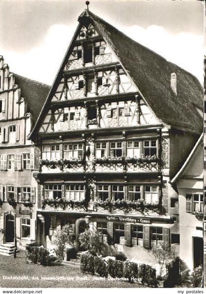 70107022 Dinkelsbuehl Dinkelsbuehl Hotel x 1957 Dinkelsbuehl