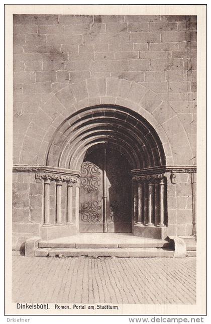 Dinkelsbühl, romanisches Portal am Stadtturm, um 1920