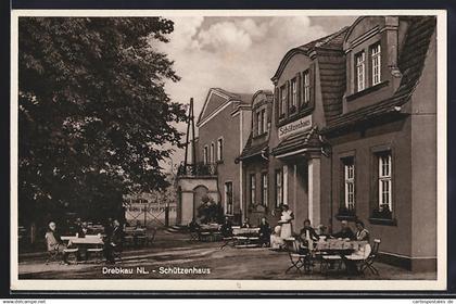 AK Drebkau /NL., Gasthaus Schützenhaus v. Carl Trillitsch, Terrasse