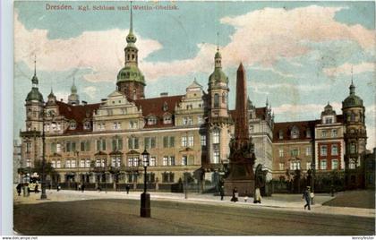 Dresden, Kgl. Schloss und Wettin-Obelisk