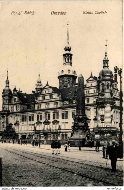 Dresden, Kgl. Schloss, Wettin-Obelisk