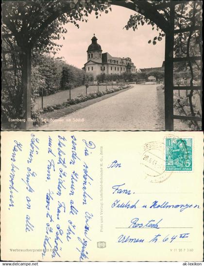 Eisenberg (Thüringen) Schloß Eisenberg Park Ansicht Garten DDR  /1960