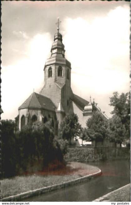 70112696 Ettlingen Ettlingen Kirche ungelaufen ca. 1955