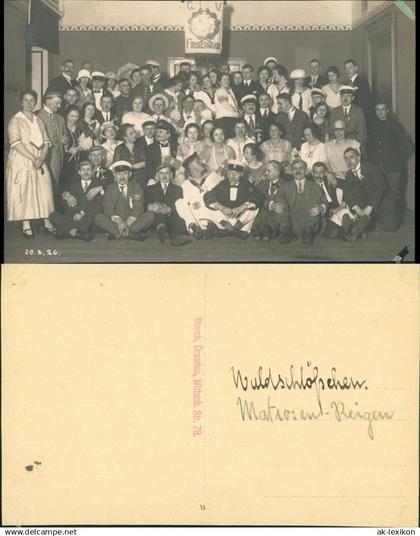 Finsterwalde Grabin Karnevalsverein Finsterwalde Privatfoto AK Innen 1926