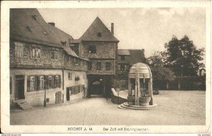 70104080 Hoechst Main Hoechst Main Zoll Brunnen Feldpost x 1917