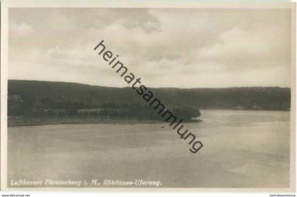 Fürstenberg i. M. - Röblinsee-Uferweg - Foto-AK 30er Jahre - Verlag Frieda Michaelis Fürstenberg