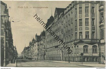 Fürth - Nürnbergerstraße - Verlag Peterson Fürth gel. 1915