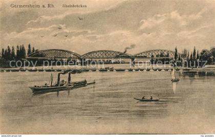 43012741 Germersheim Rheinbruecken Dampfer Germersheim