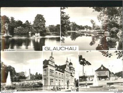 70118151 Glauchau Glauchau See Teich Platz Post Bahnhof x 1985 Glauchau