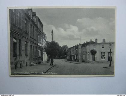 GREVESMÜHLEN , Strasse , schöne Karte um 1935