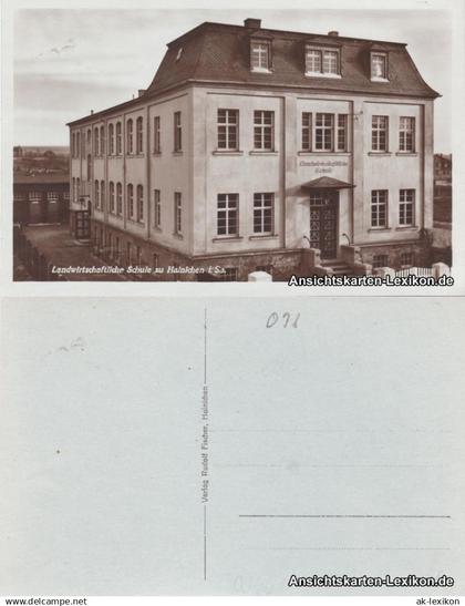 Ansichtskarte Hainichen Landwirtschaftliche Schule 1932