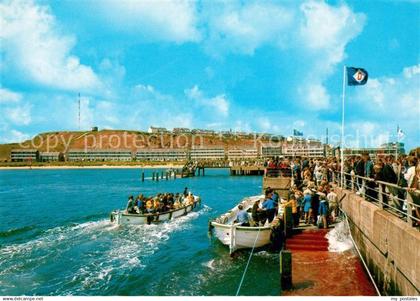 73071202 Helgoland Ausbootung an der Landungsbruecke Nordseeinsel Helgoland