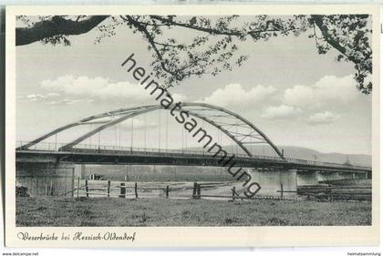 Hess.-Oldendorf - Weserbrücke - Verlag Foto-Reich Hessisch-Oldendorf 50er Jahre