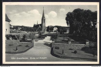 AK Höhr-Grenzhausen, Kirche mit Anlagen