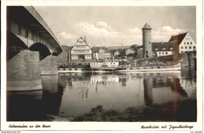 70114486 Holzminden Weser Holzminden Jugendherberge Bruecke o 1954