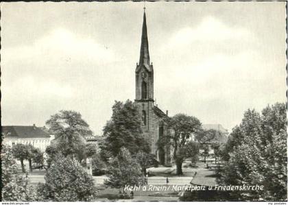 70097781 Kehl Kehl Marktplatz Kirche x 1970