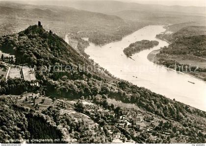 73294618 Drachenfels Fliegeraufnahme mit Rhein Drachenfels